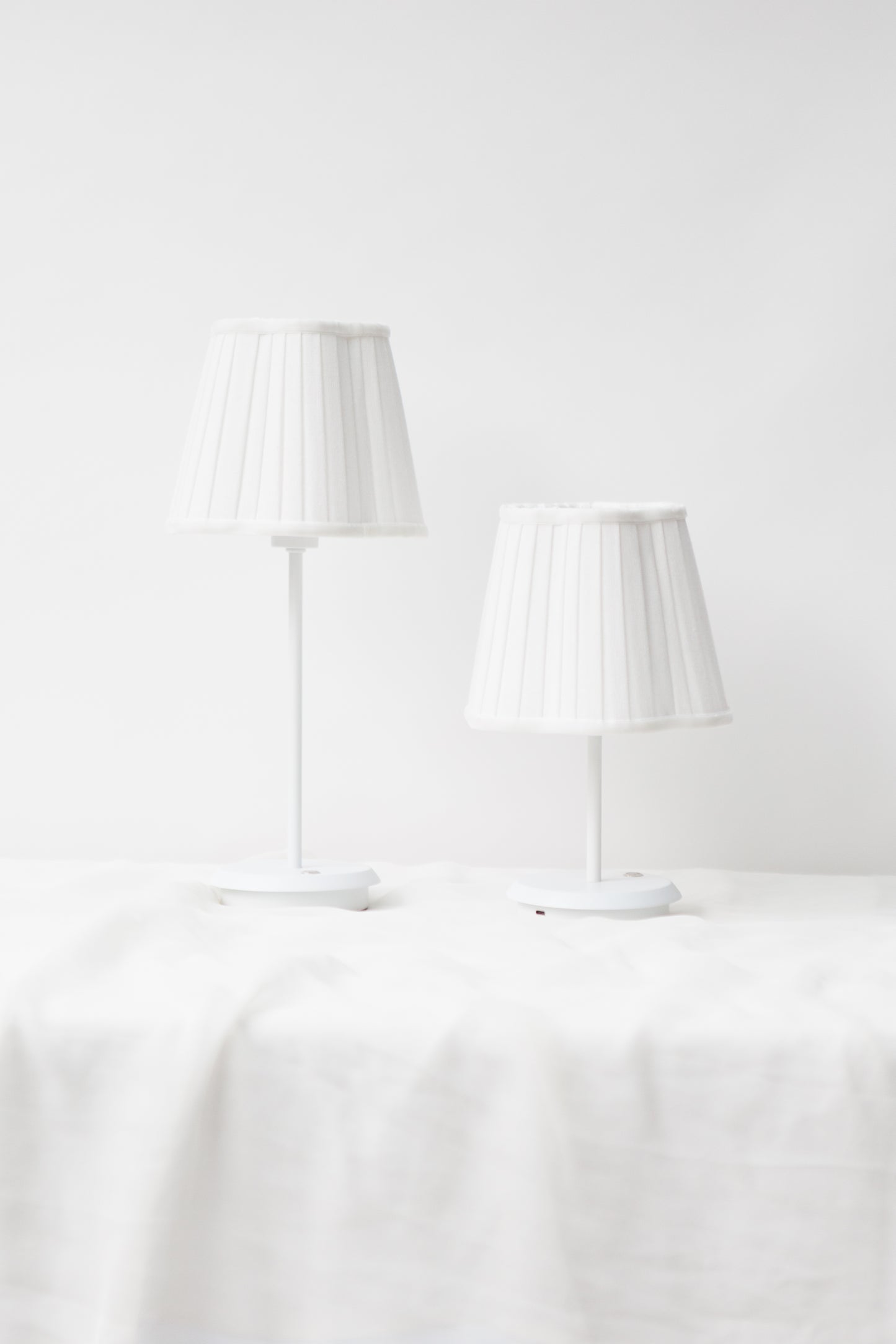 Maison Lamp Shade & White Base - USB Table Lamp