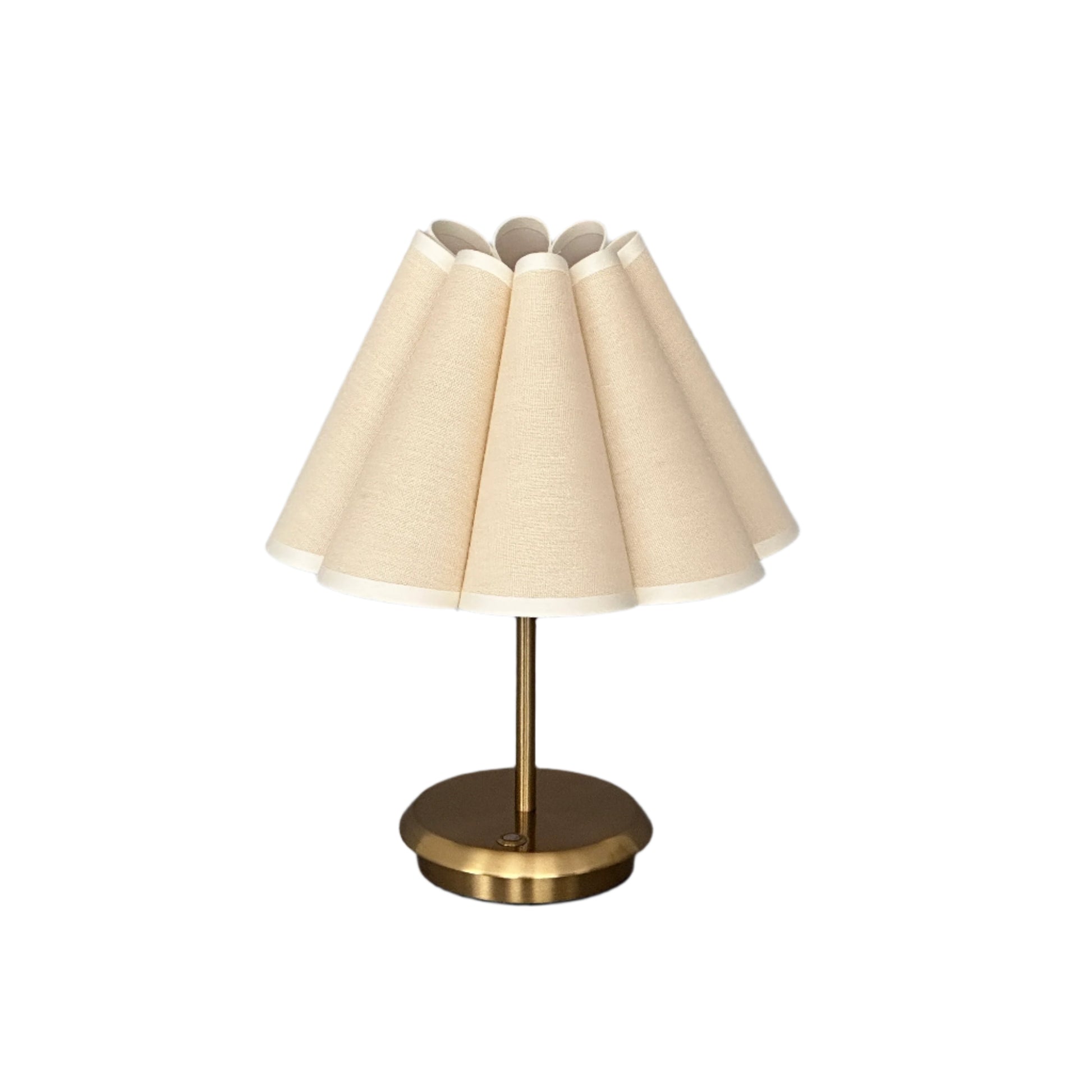 Night interior with warm lamp glow illuminating muted decor.