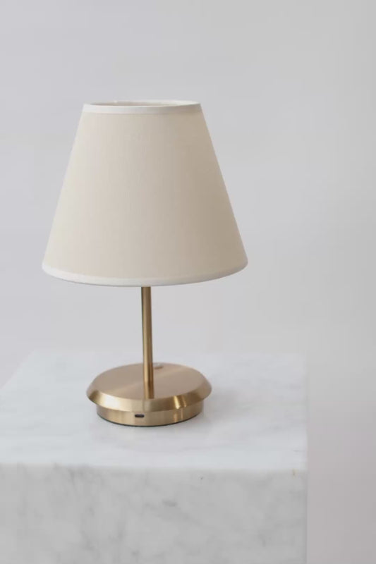 Beige white trim shade