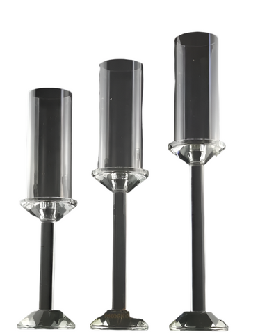 Crystal Candle Holder   Dimensions: W 10 * H:40 /45 /50 cm , 3 pcs a set
